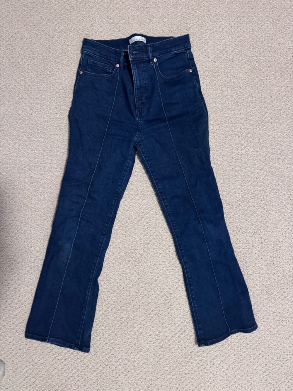LOFT The Kick Crop Dark Wash Jeans - Size 26